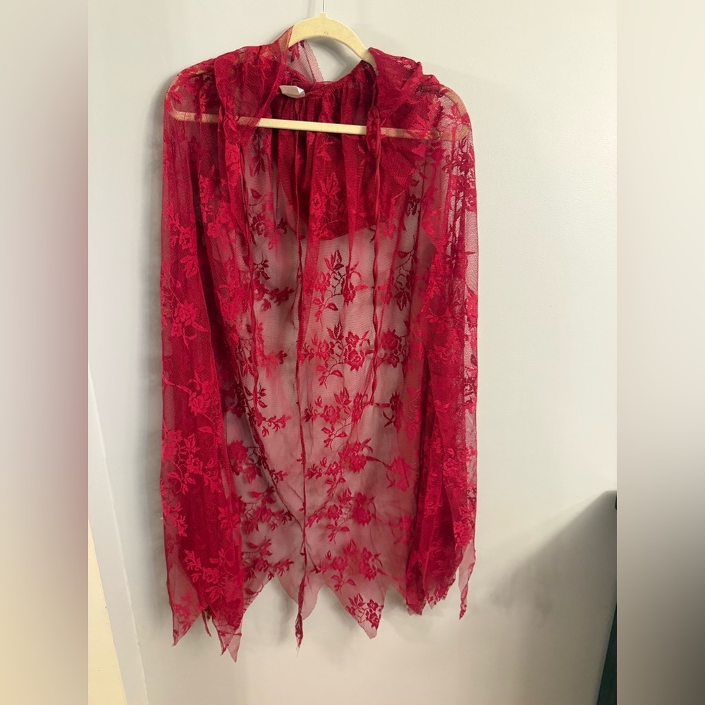 Spirit Red Lace cape